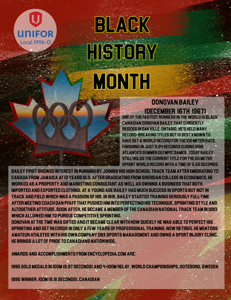 Black History Month - Donovan Bailey