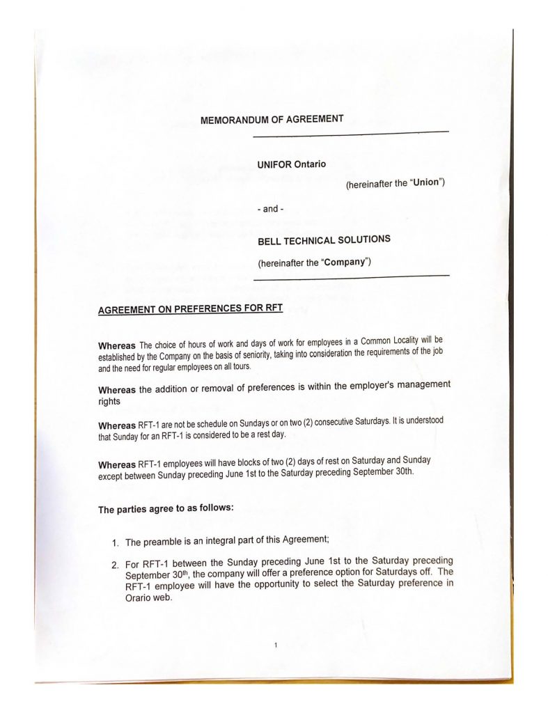 MEMORANDUM OF AGREEMENT - preferences _Page_1